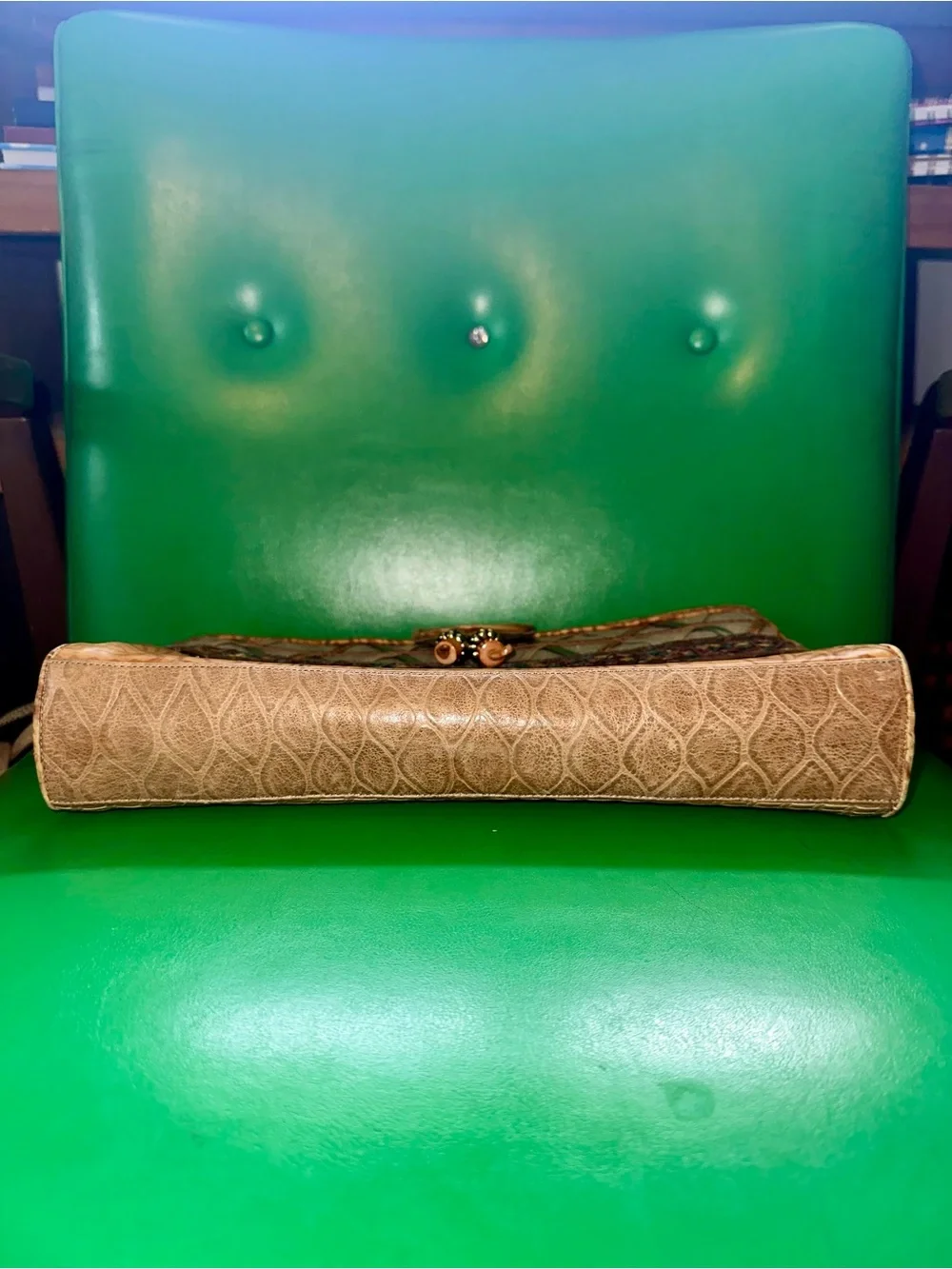Sharif Vintage Tan & Beige Patterned Bag